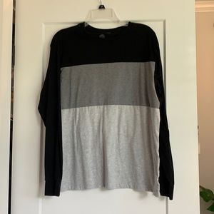 American Eagle Long Sleeve Color Block Tee Mens Lg